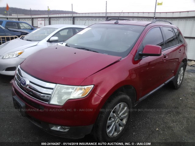 2FMDK3JC8ABB79034 - 2010 FORD EDGE SEL RED photo 2