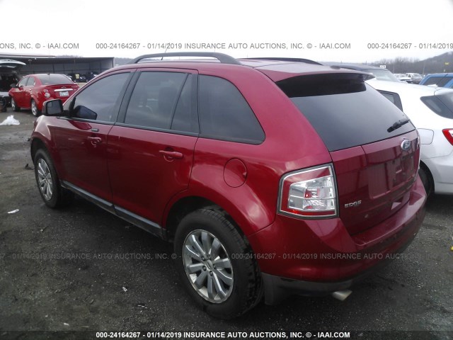 2FMDK3JC8ABB79034 - 2010 FORD EDGE SEL RED photo 3