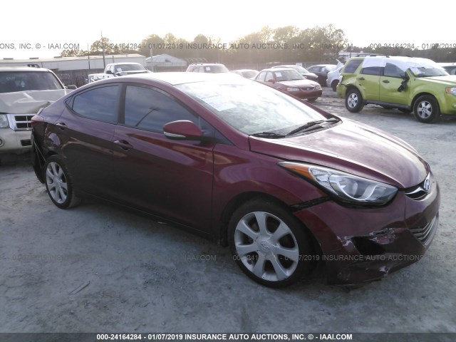 KMHDH4AE6CU501429 - 2012 HYUNDAI ELANTRA GLS/LIMITED MAROON photo 1