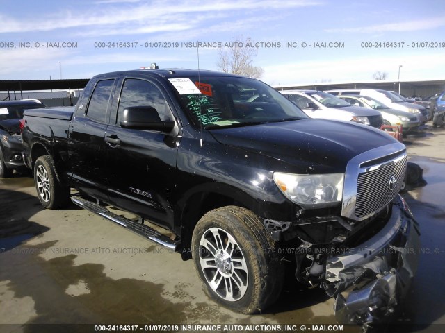 5TFRM5F19CX040548 - 2012 TOYOTA TUNDRA DOUBLE CAB SR5 BLACK photo 1