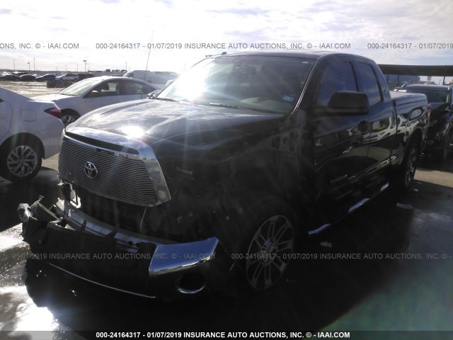 5TFRM5F19CX040548 - 2012 TOYOTA TUNDRA DOUBLE CAB SR5 BLACK photo 2