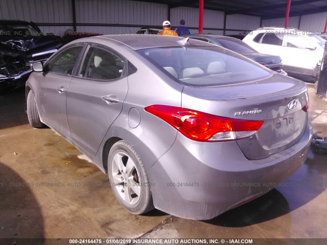 5NPDH4AEXDH160455 - 2013 HYUNDAI ELANTRA GLS/LIMITED SILVER photo 3