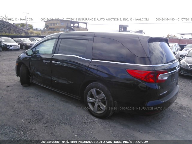 5FNRL6H76JB003006 - 2018 HONDA ODYSSEY EXL BLACK photo 3