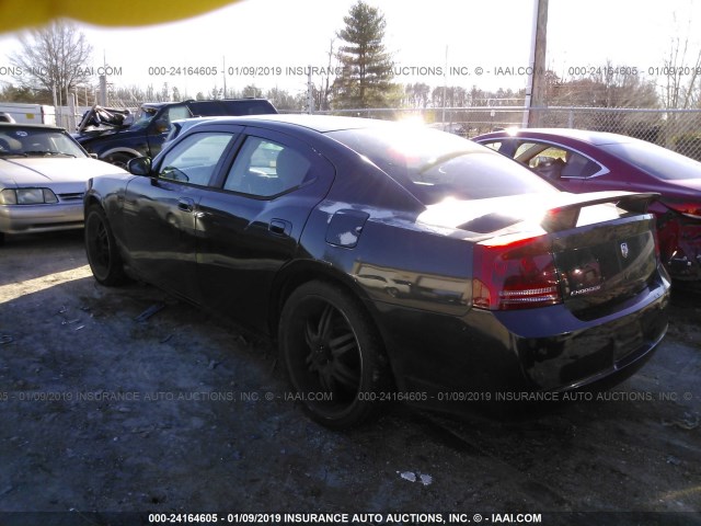 2B3KA43R37H662184 - 2007 DODGE CHARGER SE/SXT BLACK photo 3