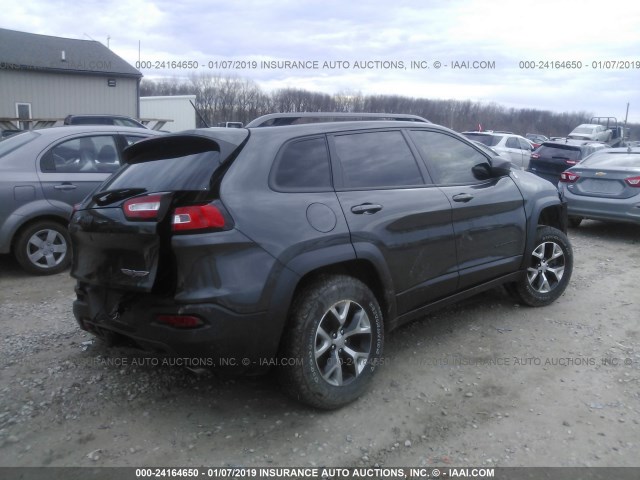 1C4PJMBS9FW710621 - 2015 JEEP CHEROKEE TRAILHAWK 灰色 照片 4