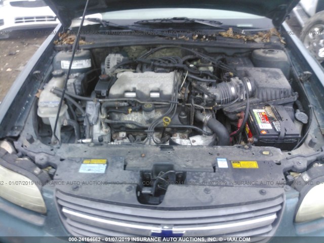 1G1NE52J516159484 - 2001 CHEVROLET MALIBU LS მწვანე ფოტო 10