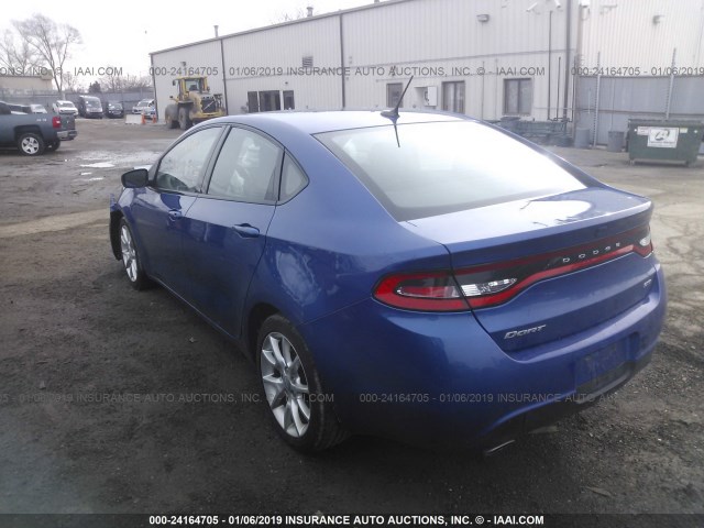 1C3CDFBAXDD292978 - 2013 DODGE DART SXT BLUE photo 3