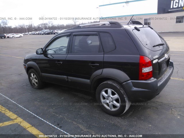 KM8JN12DX5U102459 - 2005 HYUNDAI TUCSON BLACK photo 3