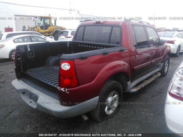 1FMZU67E72UB76146 - 2002 FORD EXPLORER SPORT TRAC  RED photo 4