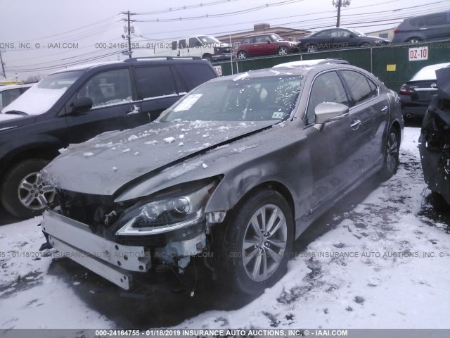 JTHCL5EF4G5026658 - 2016 LEXUS LS GRAY photo 2