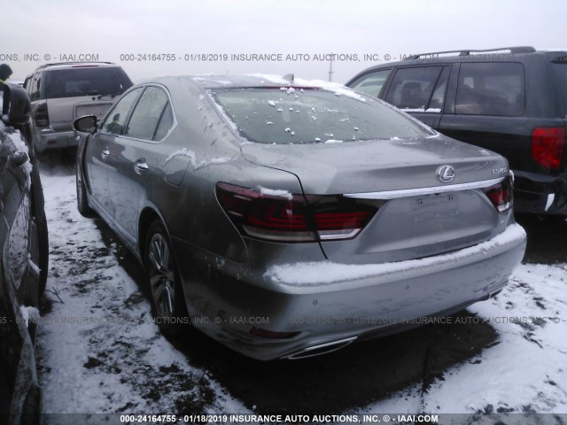 JTHCL5EF4G5026658 - 2016 LEXUS LS GRAY photo 3