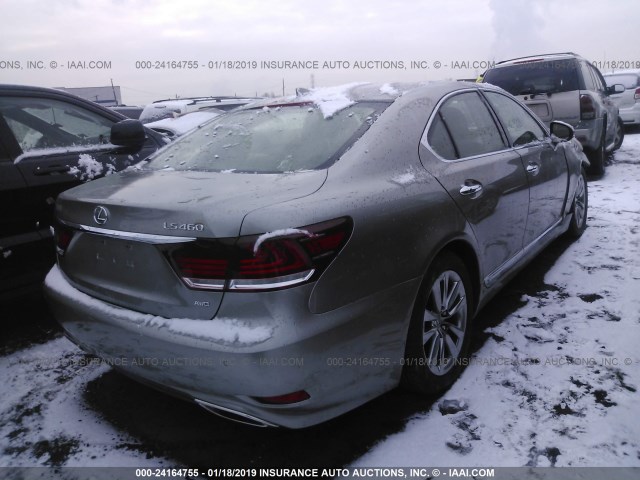 JTHCL5EF4G5026658 - 2016 LEXUS LS GRAY photo 4