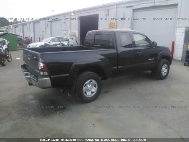5TEUU4EN3AZ748888 - 2010 TOYOTA TACOMA ACCESS CAB შავი ფოტო 4