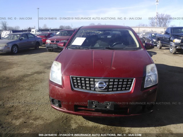 3N1AB61E67L631511 - 2007 NISSAN SENTRA 2.0/2.0S/2.0SL RED photo 6