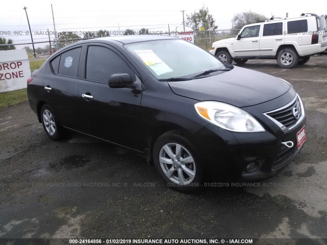 3N1CN7AP1CL846540 - 2012 NISSAN VERSA S/SV/SL BLACK photo 1