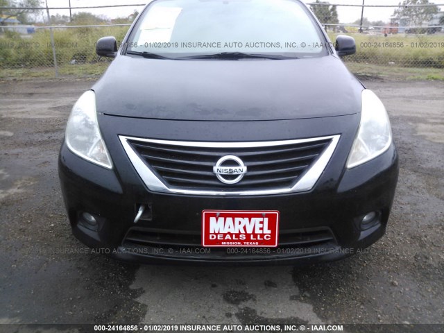 3N1CN7AP1CL846540 - 2012 NISSAN VERSA S/SV/SL BLACK photo 6