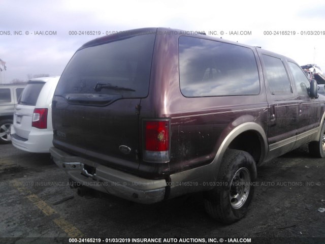 1FMNU43S8YED47911 - 2000 FORD EXCURSION LIMITED BURGUNDY photo 6