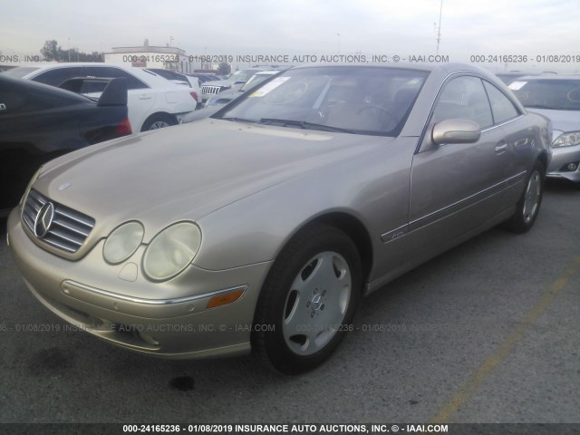 WDBPJ78J62A019052 - 2002 MERCEDES-BENZ CL 600 BROWN photo 2