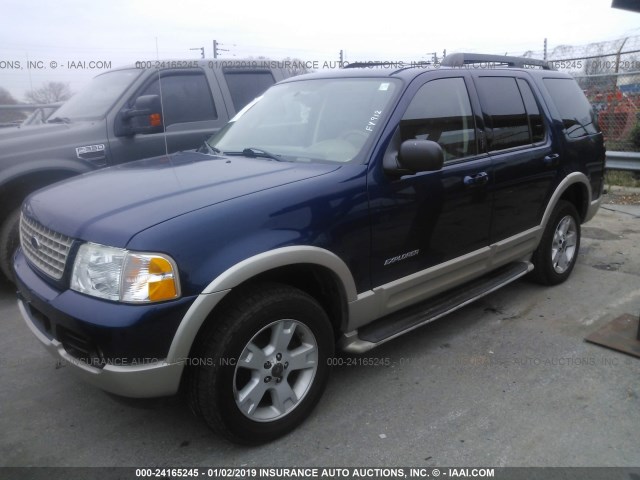 1FMDU74K65ZA57635 - 2005 FORD EXPLORER EDDIE BAUER BLUE photo 2