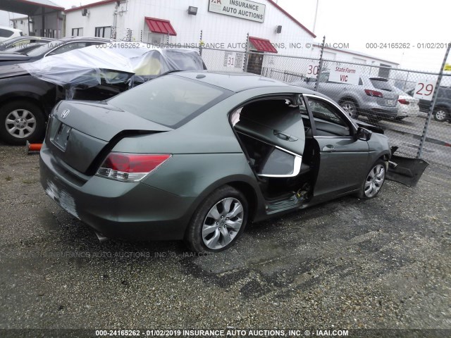 1HGCP26849A136948 - 2009 HONDA ACCORD EXL GREEN photo 4