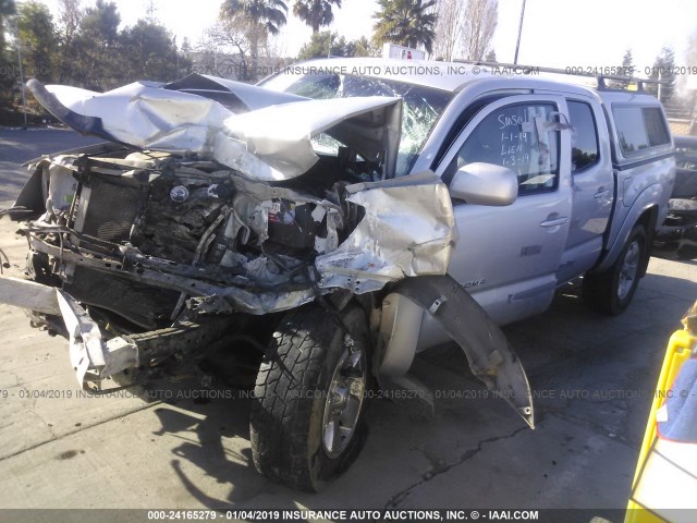 5TELU42N18Z562583 - 2008 TOYOTA TACOMA DOUBLE CAB 银色 照片 2