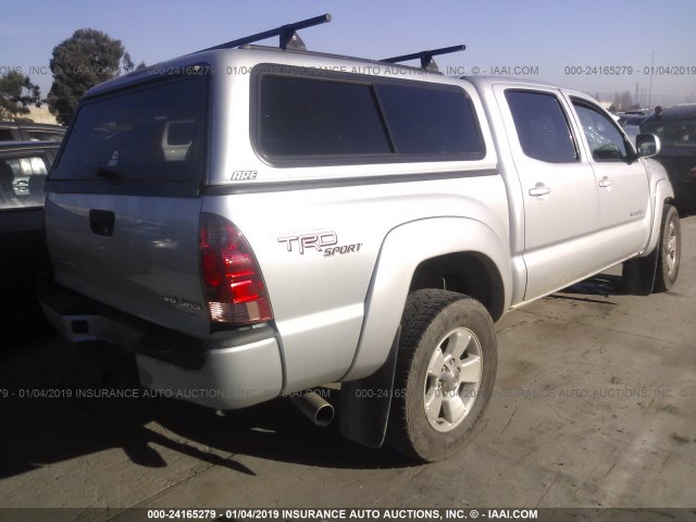5TELU42N18Z562583 - 2008 TOYOTA TACOMA DOUBLE CAB 银色 照片 4