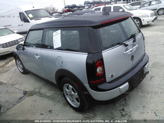 WMWML33539TP98777 - 2009 MINI COOPER CLUBMAN SILVER photo 3