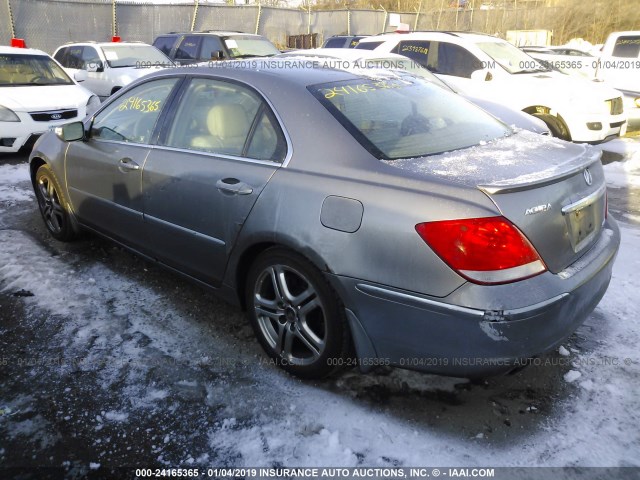 JH4KB16555C001631 - 2005 ACURA RL GRAY photo 3