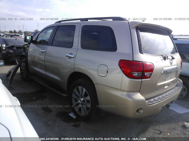 5TDKY5G15GS062708 - 2016 TOYOTA SEQUOIA LIMITED GOLD photo 3