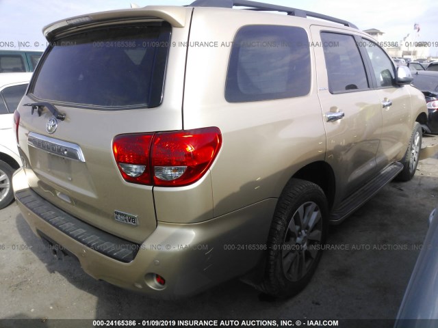 5TDKY5G15GS062708 - 2016 TOYOTA SEQUOIA LIMITED GOLD photo 4