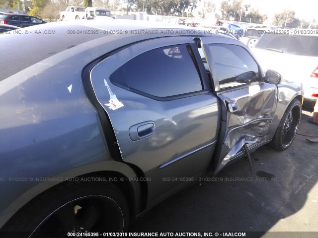 2B3KA43G46H390760 - 2006 DODGE CHARGER SE/SXT GRAY photo 6