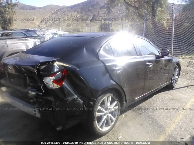 JTHBK262062011163 - 2006 LEXUS IS 250 BLACK photo 4