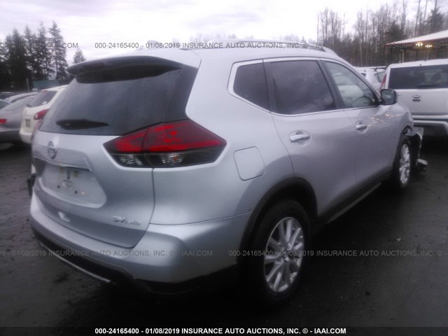 KNMAT2MV3JP549147 - 2018 NISSAN ROGUE S/SV SILVER photo 4