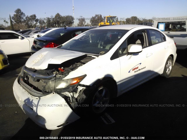 19XFB5F52CE001053 - 2012 HONDA CIVIC NATURAL GAS WHITE photo 2