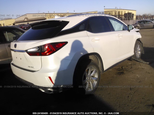 2T2BZMCA9JC165879 - 2018 LEXUS RX 350/BASE/F SPORT WHITE photo 4