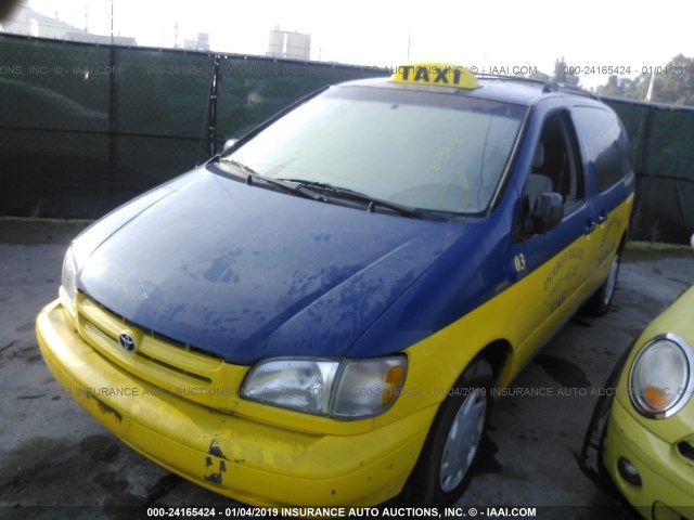 4T3ZF13C6XU099303 - 1999 TOYOTA SIENNA LE/XLE YELLOW photo 2