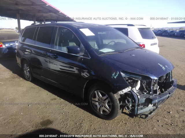 5FNRL38787B069001 - 2007 HONDA ODYSSEY EXL BLUE photo 1