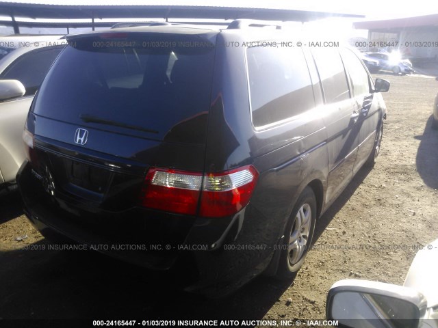 5FNRL38787B069001 - 2007 HONDA ODYSSEY EXL BLUE photo 4