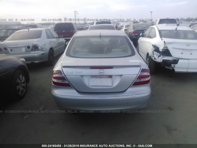 WDBTJ65J35F139038 - 2005 MERCEDES-BENZ CLK 320C SILVER photo 6