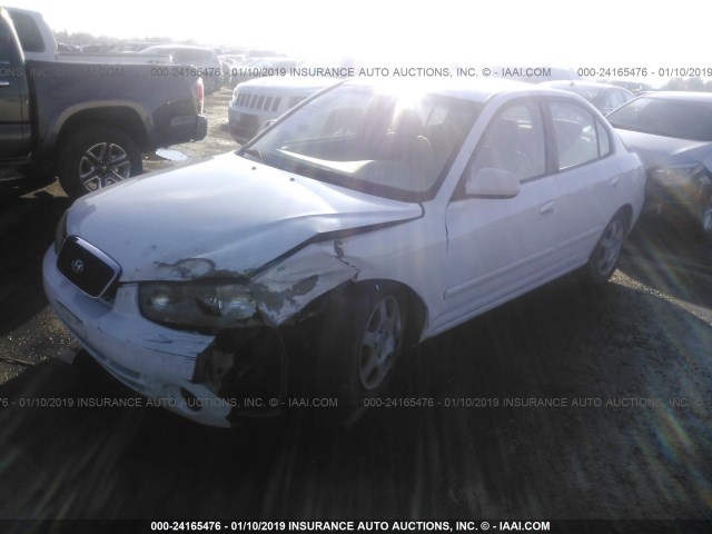 KMHDN45D93U616147 - 2003 HYUNDAI ELANTRA GLS/GT WHITE photo 2