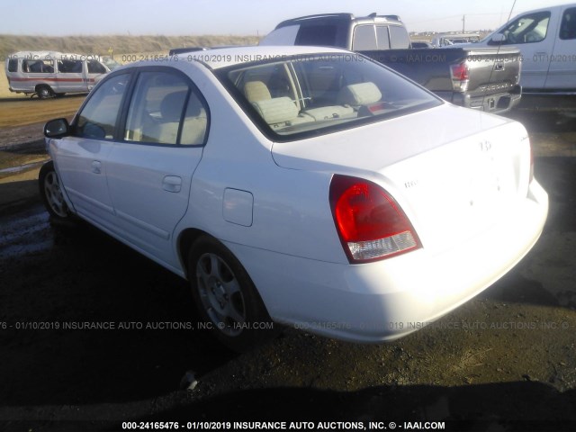 KMHDN45D93U616147 - 2003 HYUNDAI ELANTRA GLS/GT WHITE photo 3