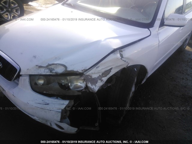 KMHDN45D93U616147 - 2003 HYUNDAI ELANTRA GLS/GT WHITE photo 6