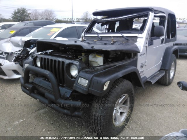 1J4FA49S03P350947 - 2003 JEEP WRANGLER / TJ SPORT SILVER photo 2