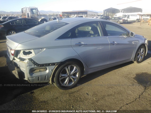 5NPEC4AC3BH163678 - 2011 HYUNDAI SONATA SE/LIMITED SILVER photo 4