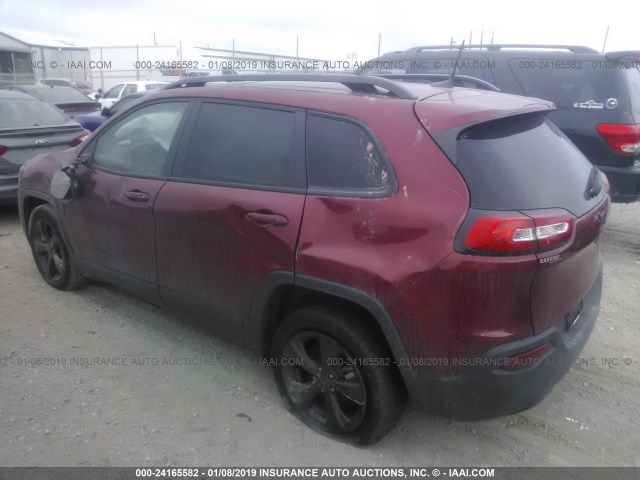 1C4PJLDB5HW578337 - 2017 JEEP CHEROKEE LIMITED RED photo 3