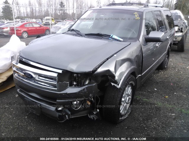 1FMJU2A56CEF58095 - 2012 FORD EXPEDITION LIMITED GRAY photo 2