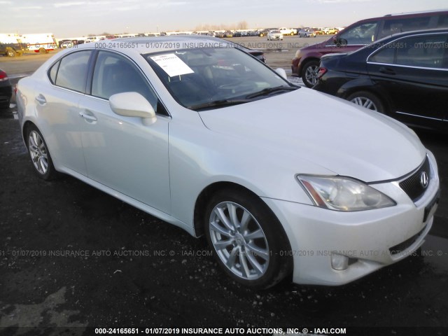 JTHBK262285077408 - 2008 LEXUS IS 250 WHITE photo 1