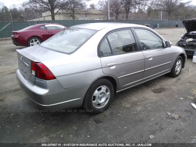 JHMES966X3S024944 - 2003 HONDA CIVIC HYBRID SILVER photo 4