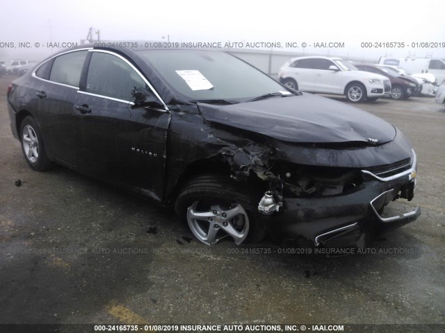 1G1ZB5ST3JF291137 - 2018 CHEVROLET MALIBU LS BLACK photo 1