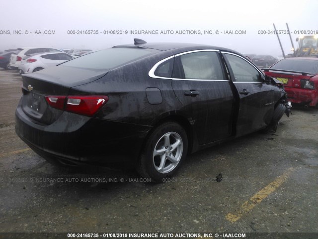 1G1ZB5ST3JF291137 - 2018 CHEVROLET MALIBU LS BLACK photo 4